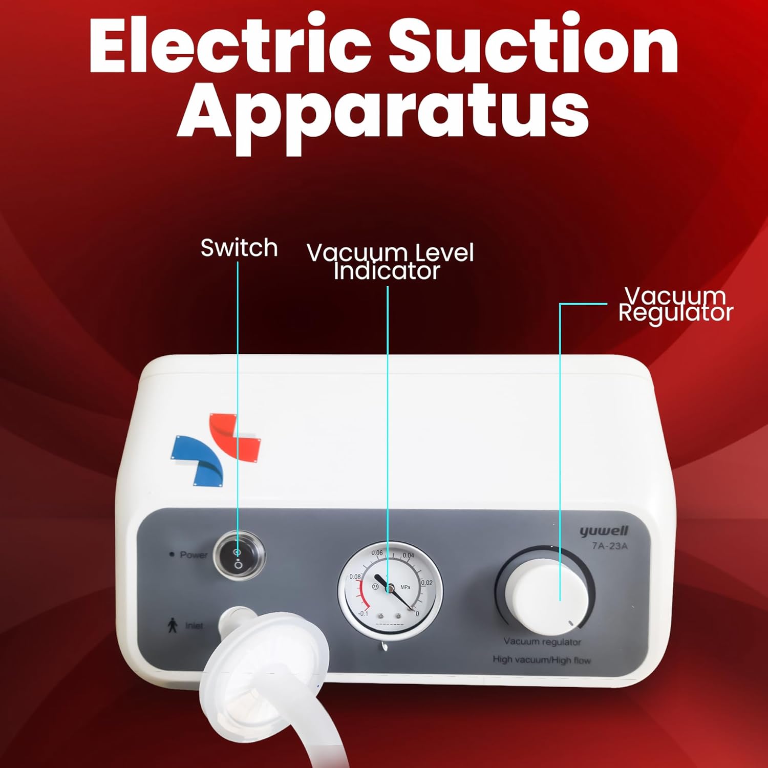 Medilma® Youthl Electric Suction Machine 7A -23A for vacuum suction during medical surgery in hospitals, clinics and medical centers (1 year warranty) Medilma® Youthl Electric Suction Machine 7A -23A for vacuum suction during medical surgery in hospitals, clinics and medical centers (1 year warranty)