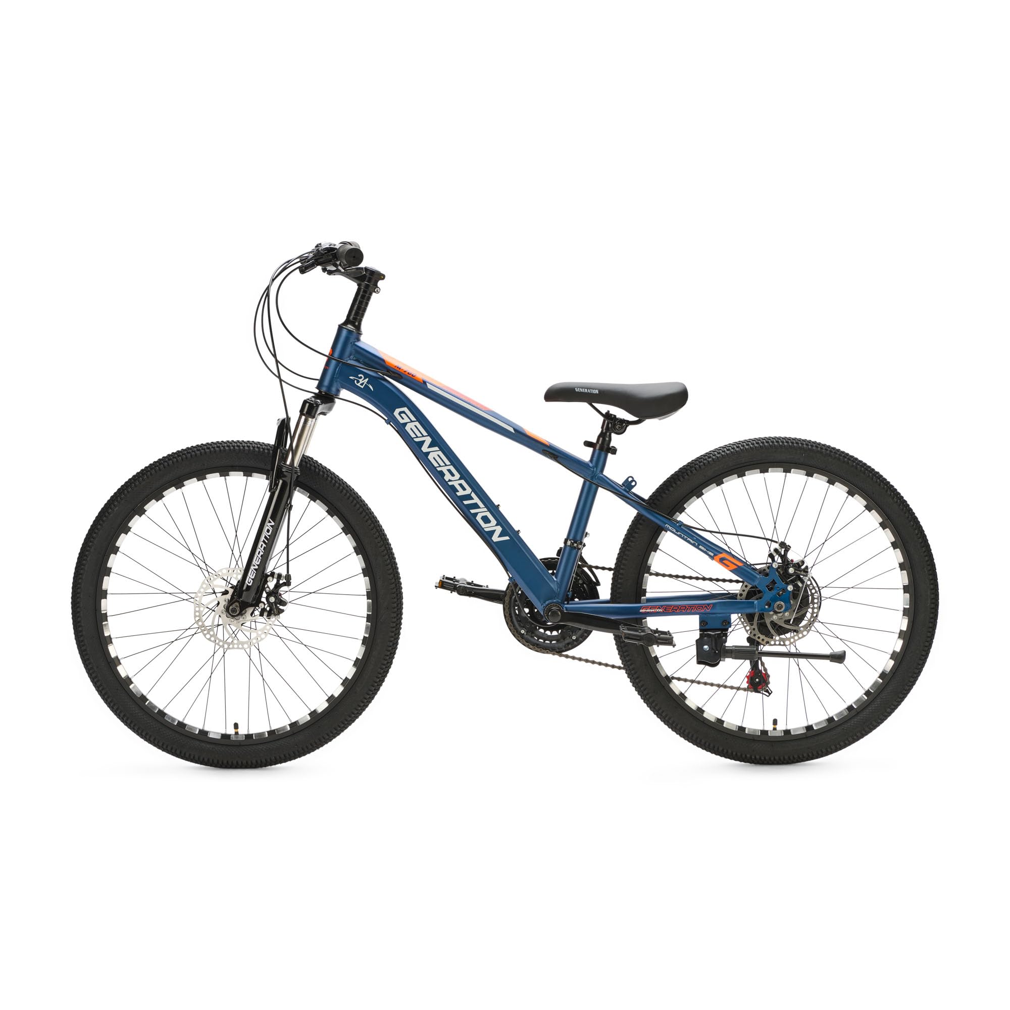 Generation M-760 Mountainbike 24 Zoll - Kinderfahrrad - Scheibenbremsen - 21 Gänge - Blau