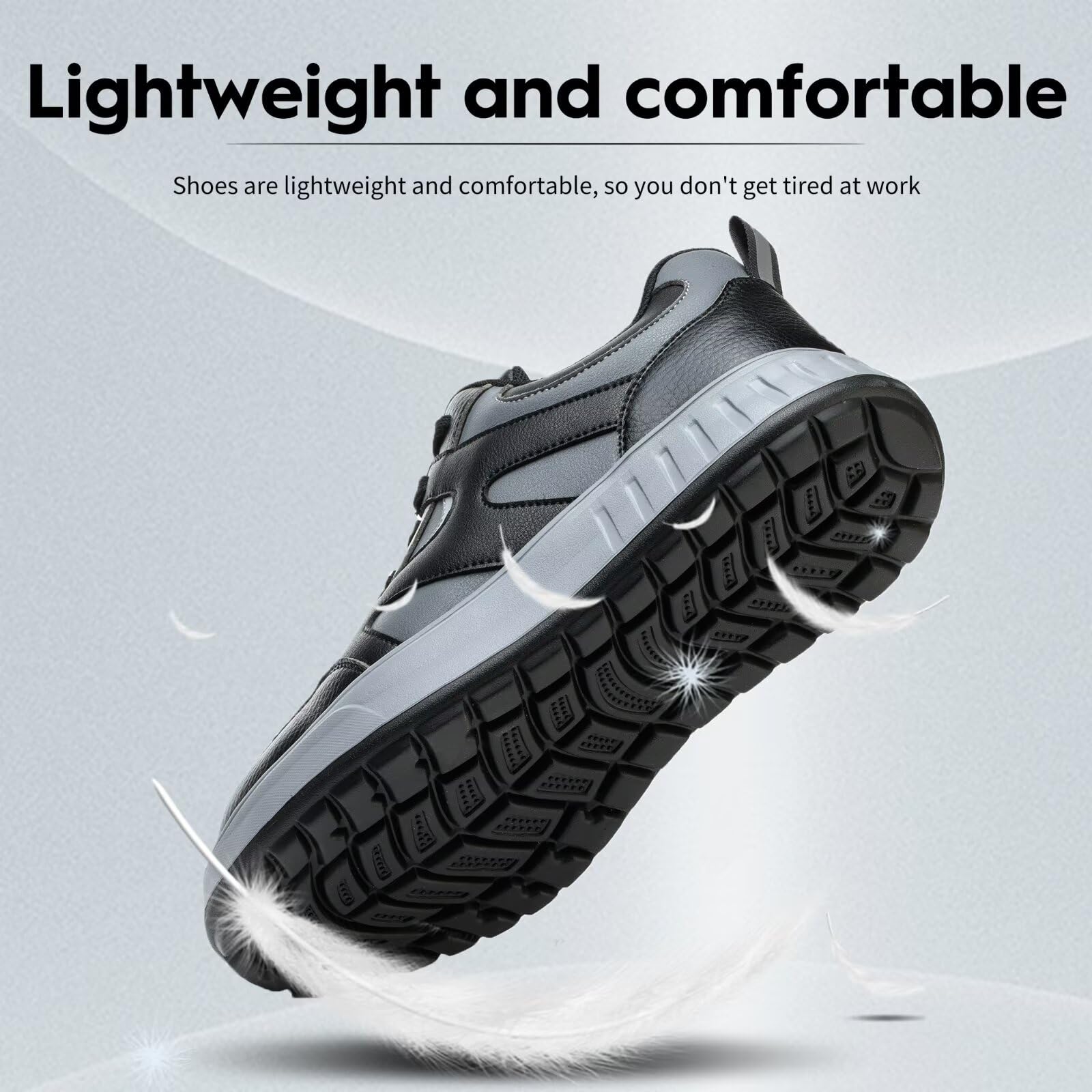 Zapatos de Seguridad para Hombre Mujer Ligeros Calzado de Seguridad con Punteras de Acero Comodo Zapatillas Trabajo Antideslizantes