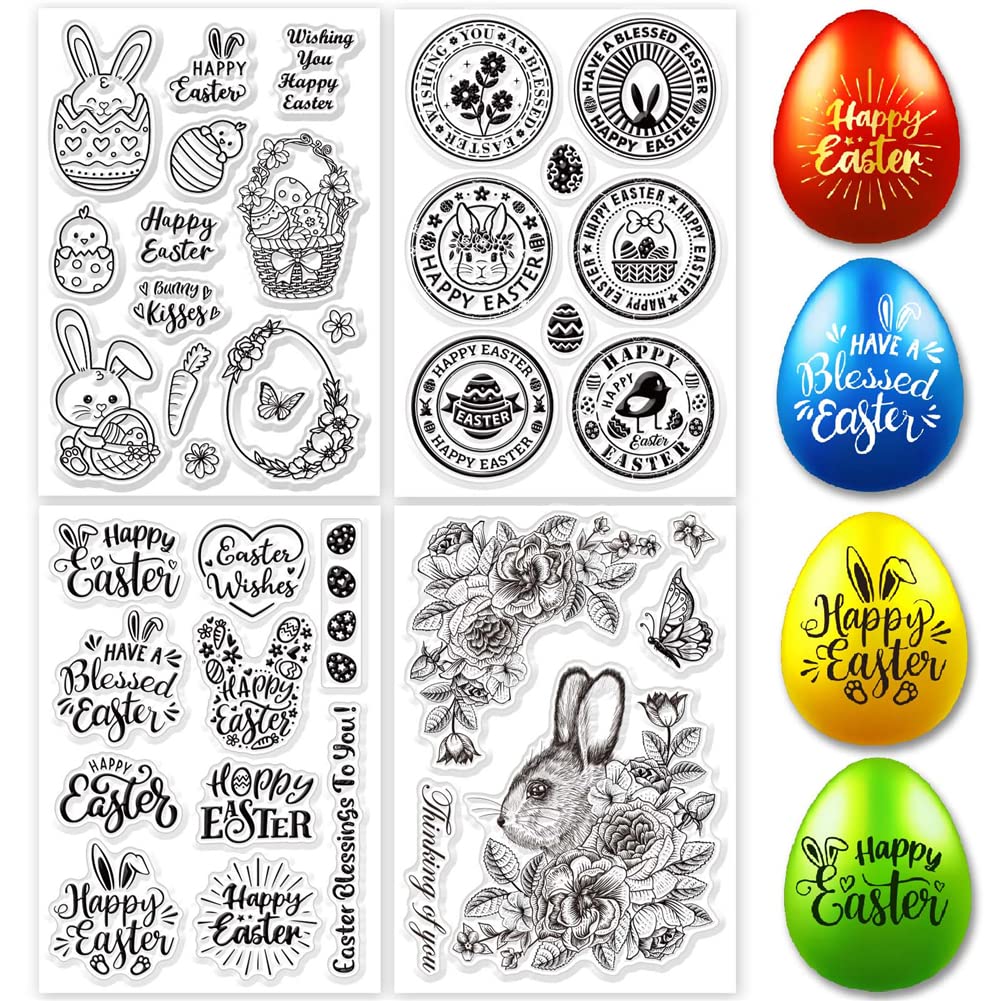 Timbri Trasparenti Per Pasqua – Set Di 11 Sentimenti Primaverili, Silicone, Per Scrapbooking E Biglietti Fai Da Te