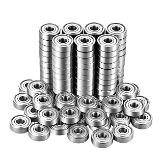 100 Pack 608zz Bearings 8mm x 22mm x 7mm Double Metal Sealed Shielded Deep Groove Ball Bearing for 3D Print Projects, Skateboards, DIY Project or Replacemen - Amazon product rated Grade B