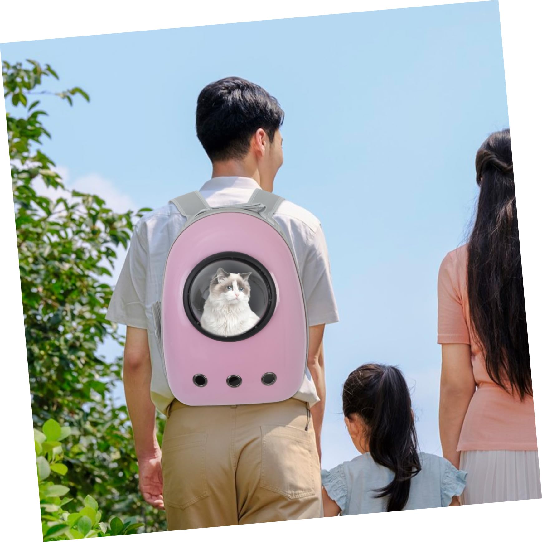 Katzenrucksack mit Fenster, Leichter Haustier Rucksack aus Oxford PC