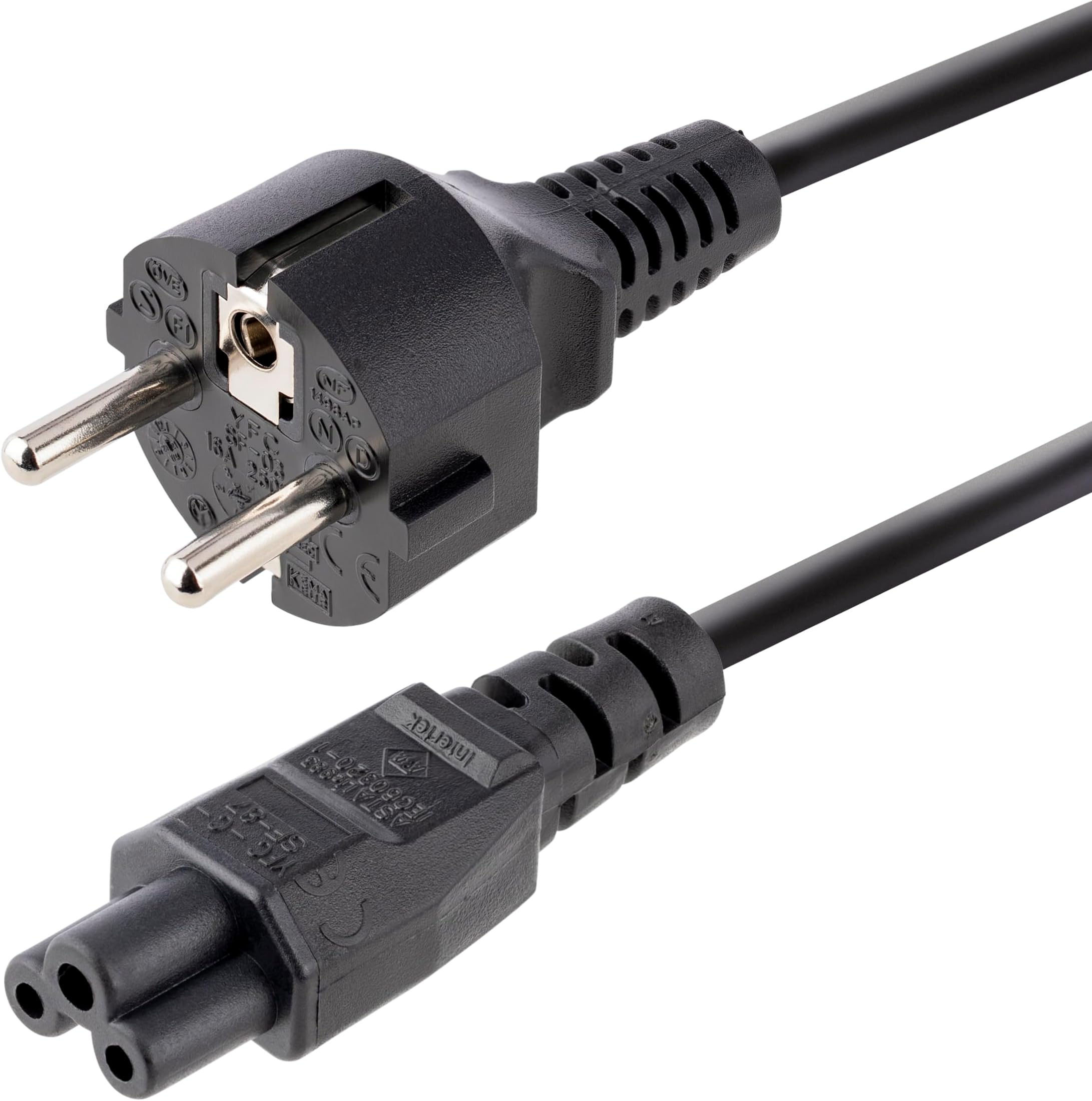 StarTech.com 2m (6ft) Computer Power Cord, 18AWG, EU Schuko To C13, 10A 250V, Black Replacement AC Power Cord, Printer Power Cord, PC Power Supply Cable, Monitor Power Cable, UL Listed (PXT101EUR)