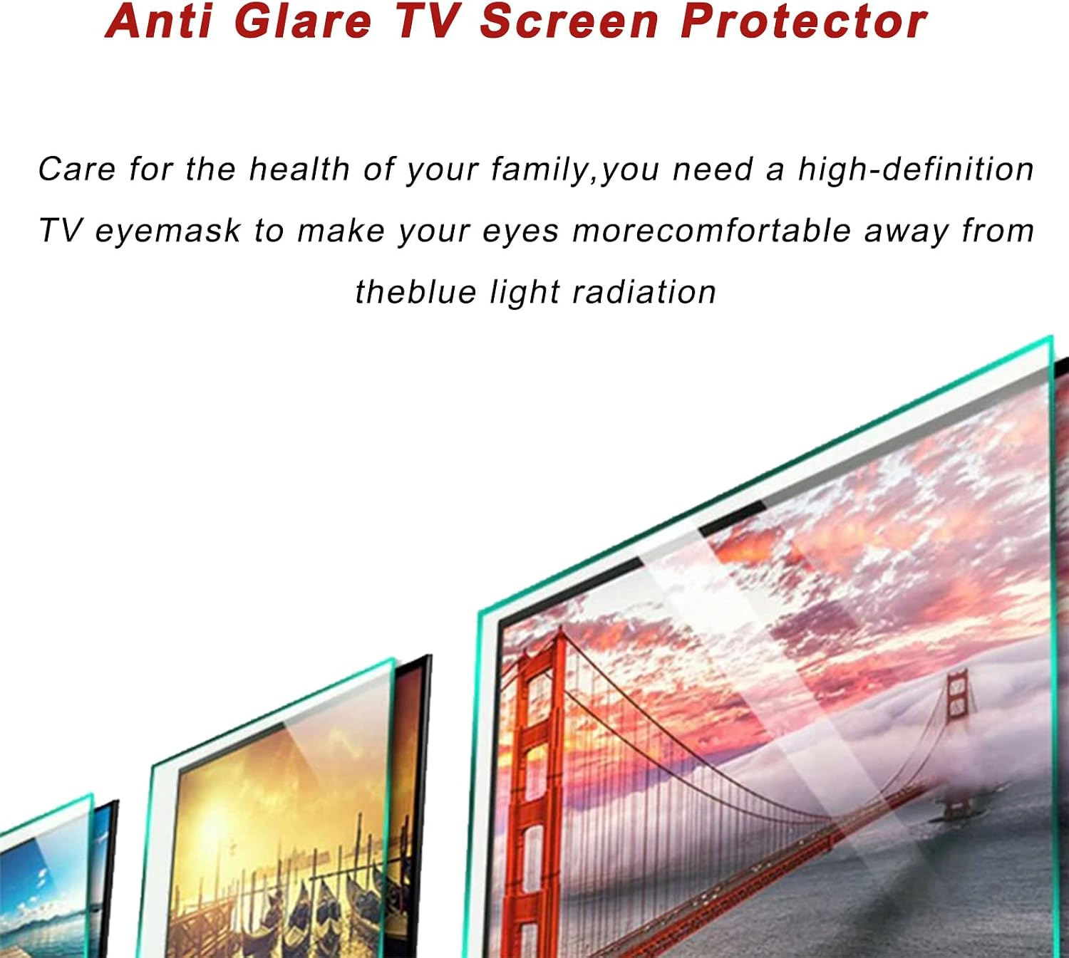 32-75 Inch TV Display Protector Film, Anti-Glare/Anti Blue Light/Anti Scratch/Anti-Fingerprint Film, for LCD, LED, OLED & QLED 4K HDTV,70in(1538x869mm)