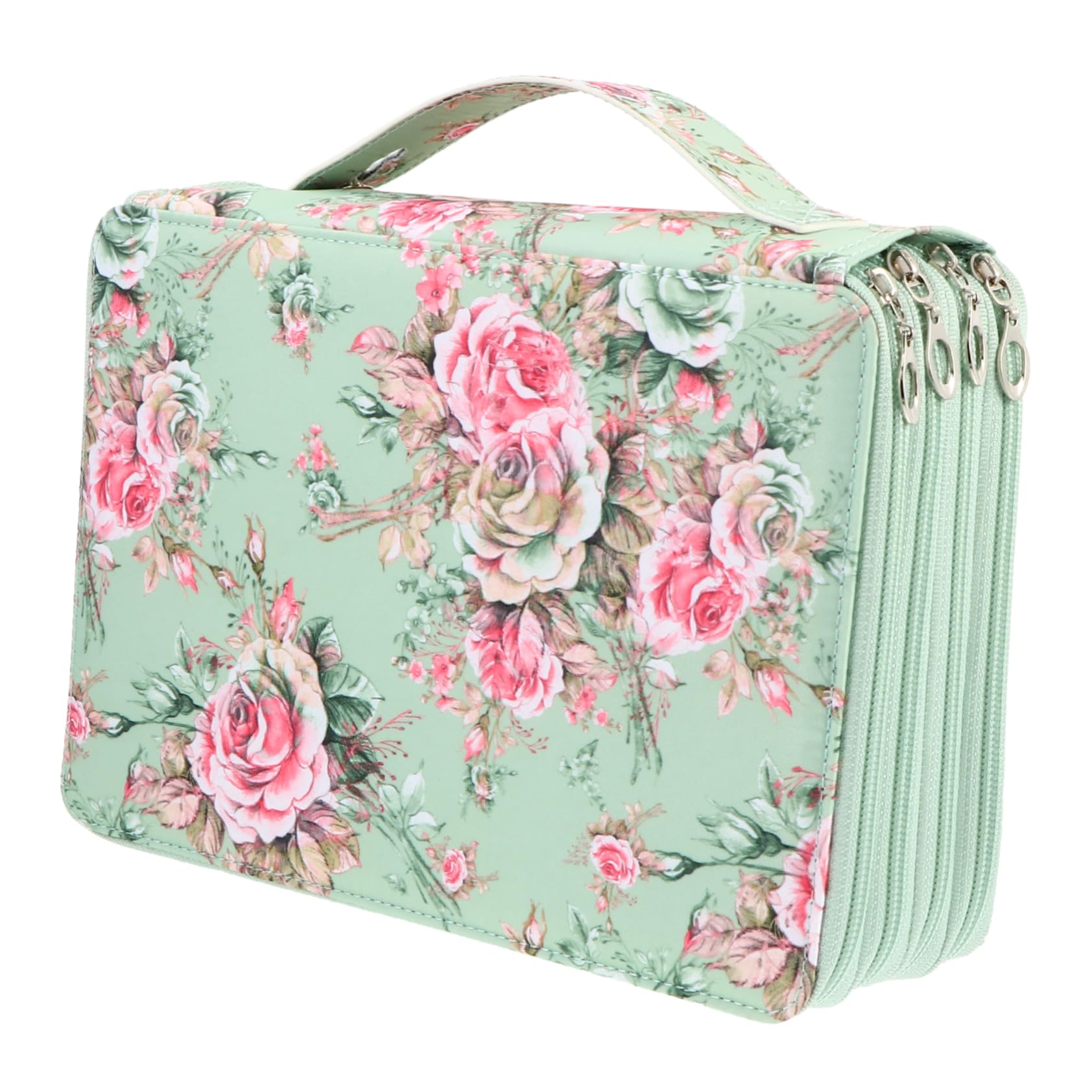 TEHAUX Astuccio Portamatite Verde in Pu Grande Capacità per Scuola