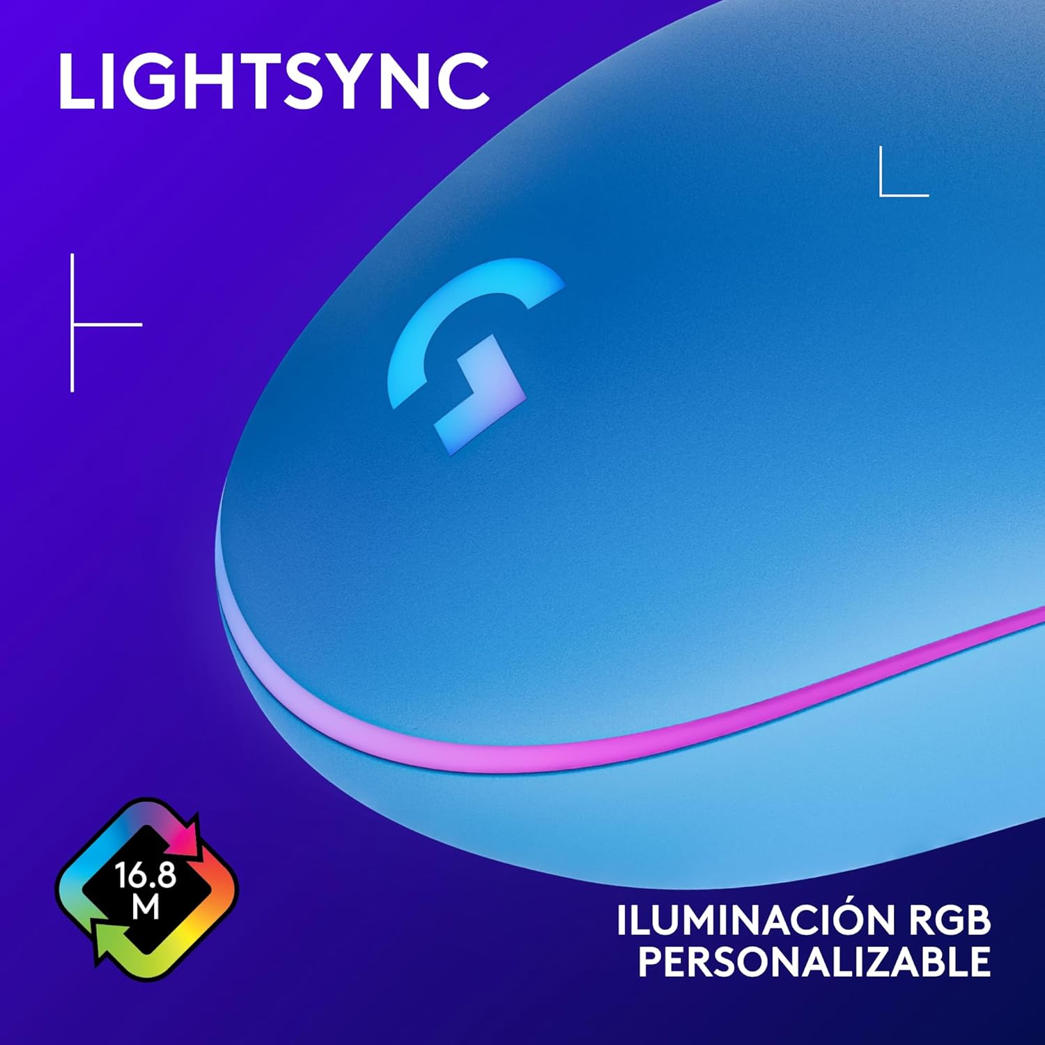 Logitech G G203 LIGHTSYNC Ratón Gaming con Iluminación RGB Personalizable, 6 Botones Programables, Captor 8K para Gaming, Seguimiento de hasta 8,000 dpi, Ultra-Ligero – Azul 5