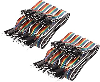 IIVVERR 2Pcs 50cm Multicolored 40pin M/M Breadboard Jumper Wires Cables Kit (2Pcs 50cm Multicolor 40pin M/M Breadboard Jumper Cables Kit de Cables de Cinta