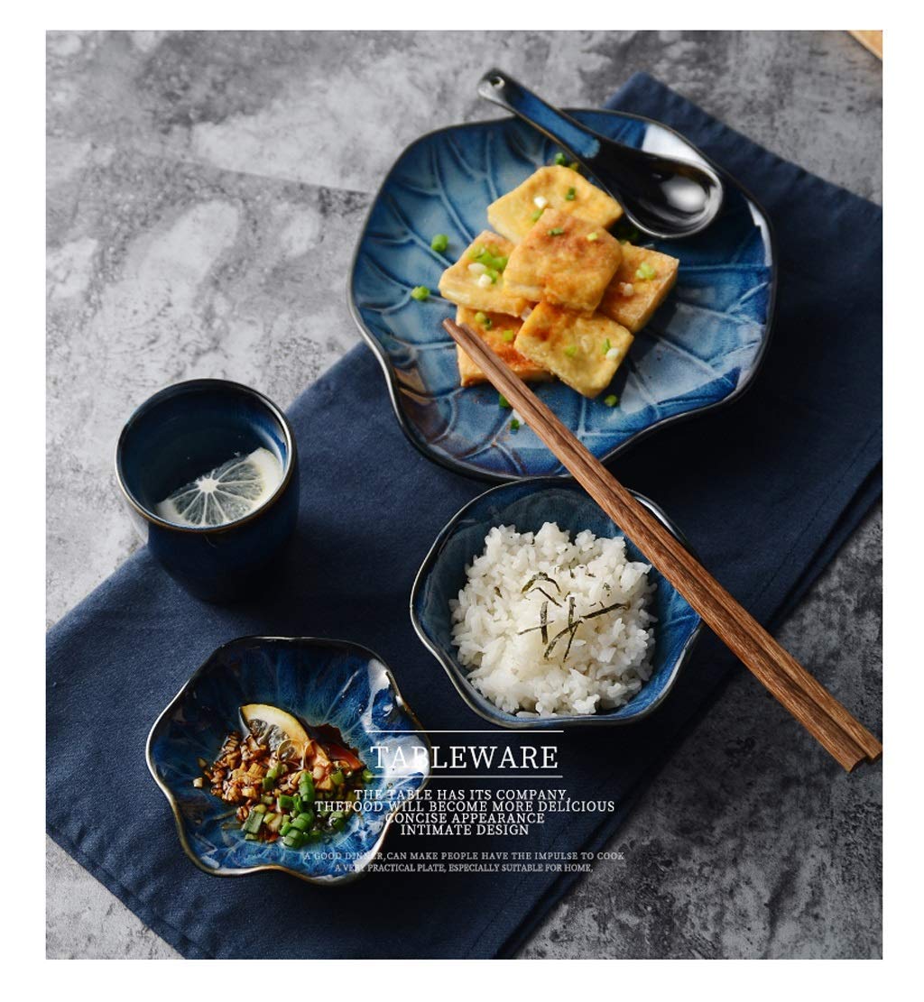 Service de Table Japonais en céramique pour la Maison, Un Restaurant, Ensemble Assorti de 5 Bols à Soupe décoratifs rétro pour hôtel