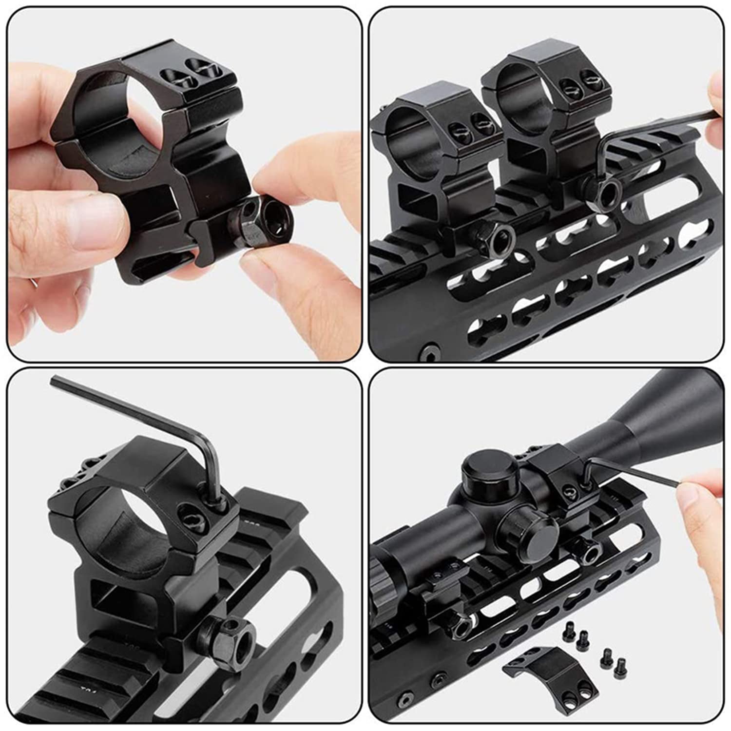 Amazon | Socpuro マウントリング 25.4mm径 マウントベース 2個セット