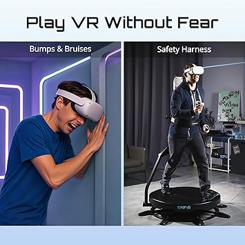 KAT Walk C2 VR Series | 360 Omnidirectional Walking Pad & Accessories for Immersive VR Gaming & Fitness | Compatible with SteamVR, Quest, Oculus | Core | US Size 9