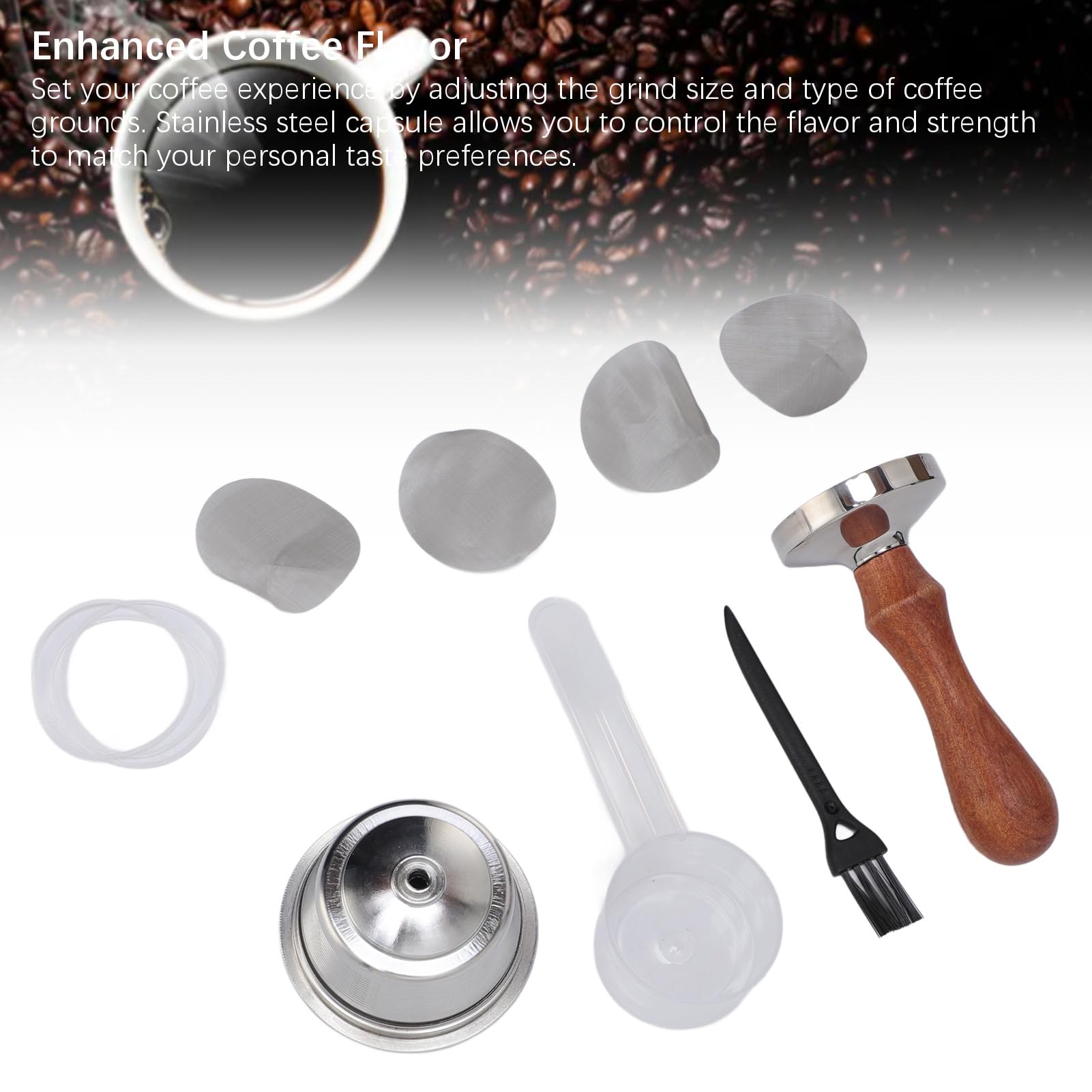 Fabater Cápsula de café Reutilizable con Acero Inoxidable con Fácil Limpieza para Uso Doméstico/Oficina - Filtro de Filtro Duradero Set
