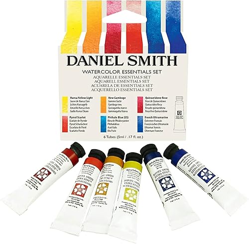 Miniatura 7 de DANIEL SMITH 285610005 Extra Fine Essentials Introductory Watercolor 6 tubos 02fl oz azultransparenteamarillo