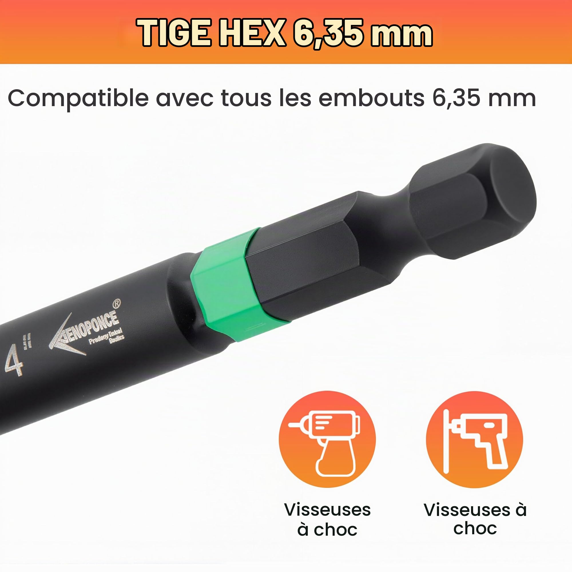 AEROFORCE Ensemble de 74 pièces de tournevis magnétiques avec embouts, ensemble d'embouts à choc avec tige hexagonale de 1/4", tournevis SAE et métriques en acier Cr-V avec embouts à aile, adaptateurs