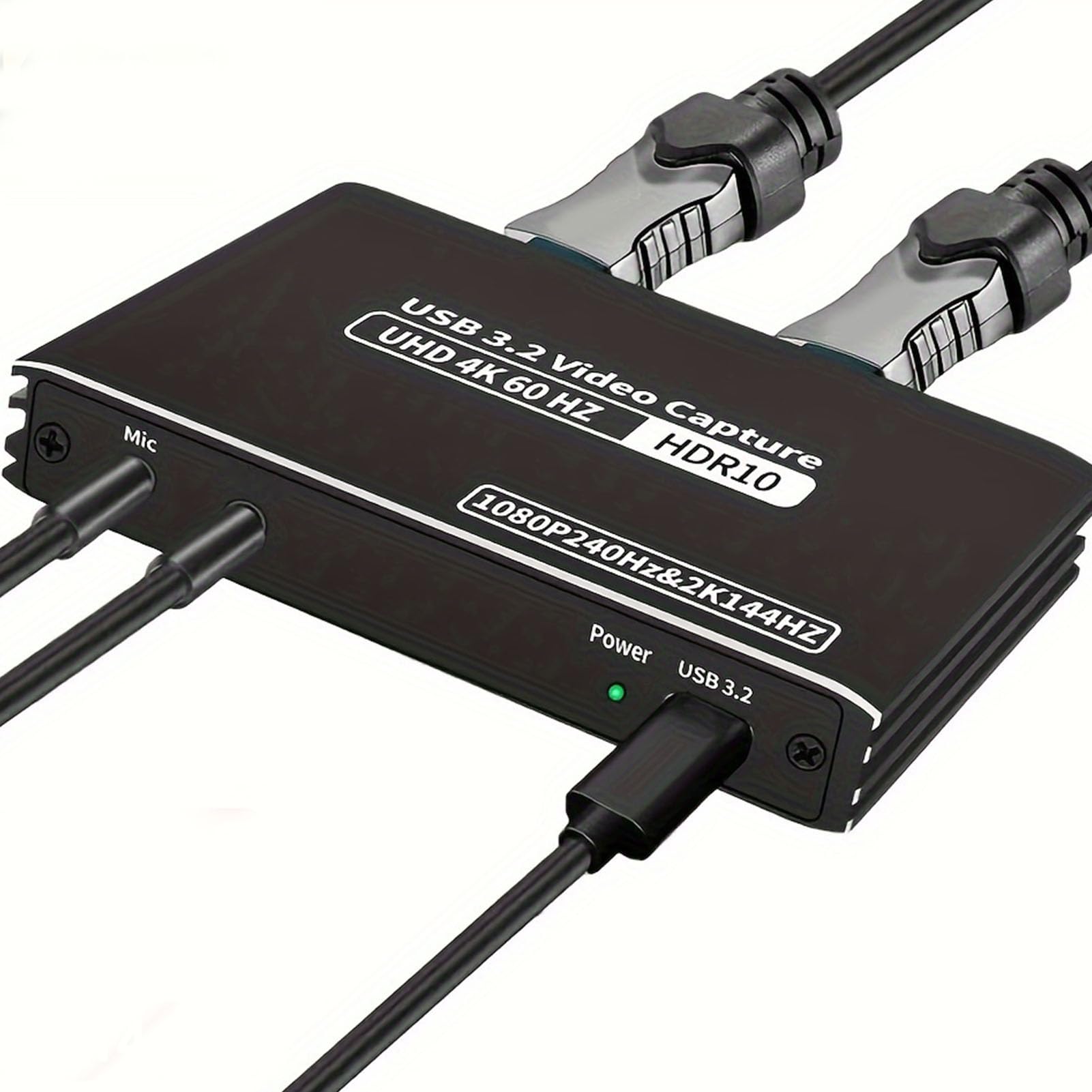 Fabater Karta Przechwytująca Wideo, Karta Przechwytująca HDMI 4K 60 Hz do Przesyłania Strumieniowego i Gier, Wyjście HDMI Loop dla Konsoli do Gier, Kompatybilna z wins i OS X