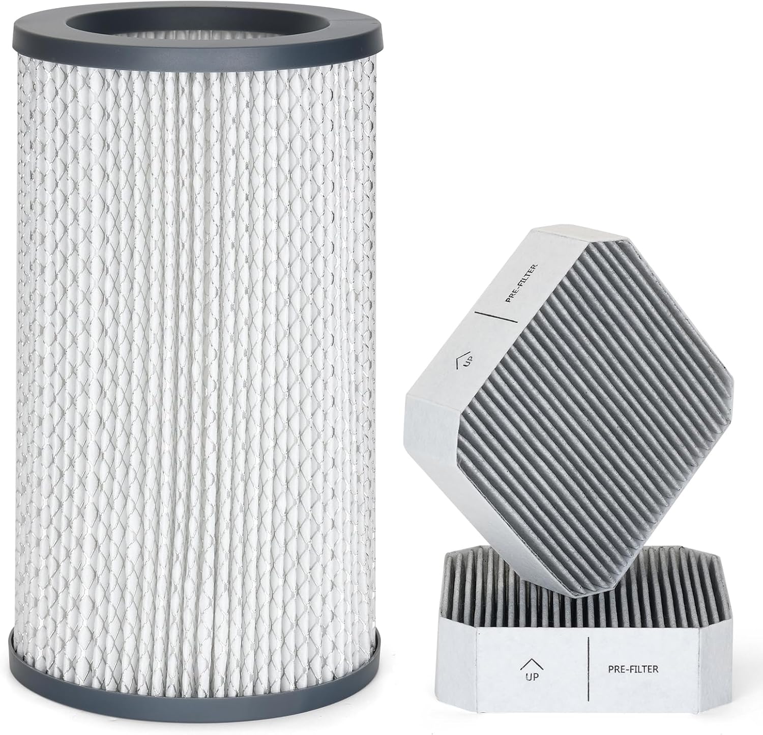 Filter Replacement Set Compatible with Molekule Air Purifier, 1pc H13 HEPA PECO-Filter + 2pcs Activated Carbon Pre-Filters
