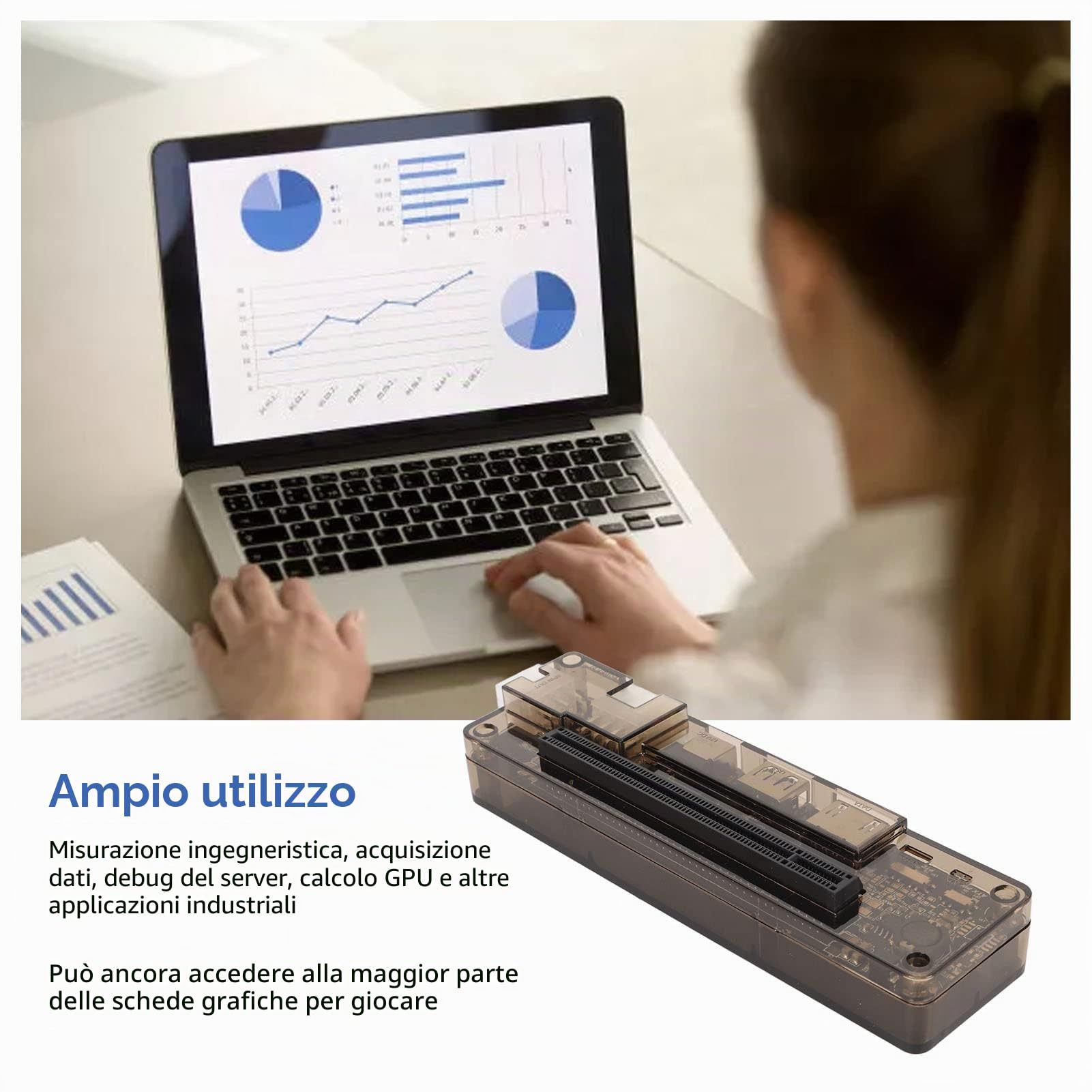 Dock grafico esterno discreto per computer portatile, base per scheda grafica discreta esterna a 6 pin 8 pin, dock per scheda video per PC portatile