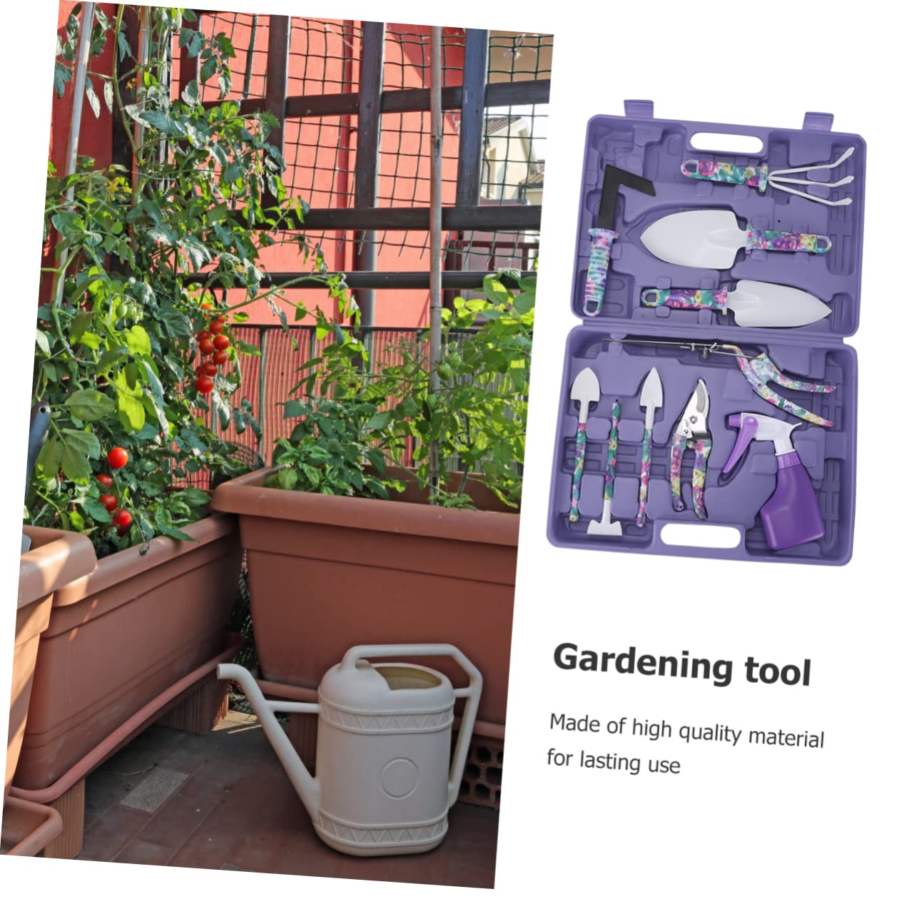 SUPVOX 10 Pièces Kit Outils Jardinage Truelle Râteau Sécateur Pelle Outillage Jardin Cadeau Jardinage Femmes Hommes