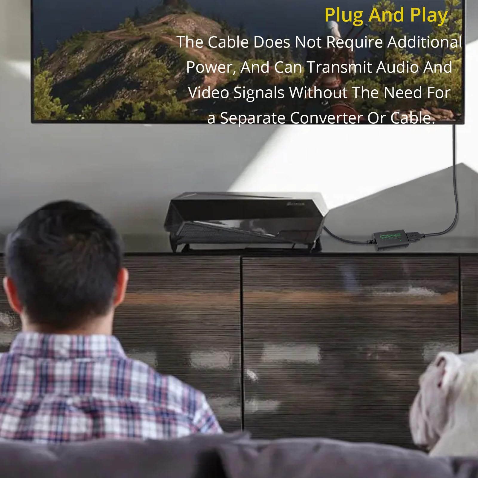 PROZOR Convertitore da Xbox a HDMI Supporta 480p 720p 1080i Custodia in Alluminio Plug & Play Cavo HDMI per Console Xbox Originale Compatibile con TV HDTV Monitor e Proiettore