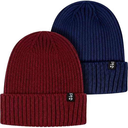 Kit 2 Gorros Inverno Touca de Frio Lã Canelada Gelo Neve Vento Orelha Quentinha Proteção Unissex Modelo Americano Estiloso Beanie Sailor Kouk Authentic