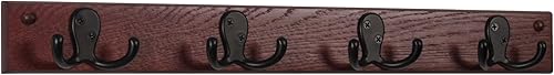 Miniatura 4 de Madera Mallet 4Doble Prong Hook RailEscudo rack-brass