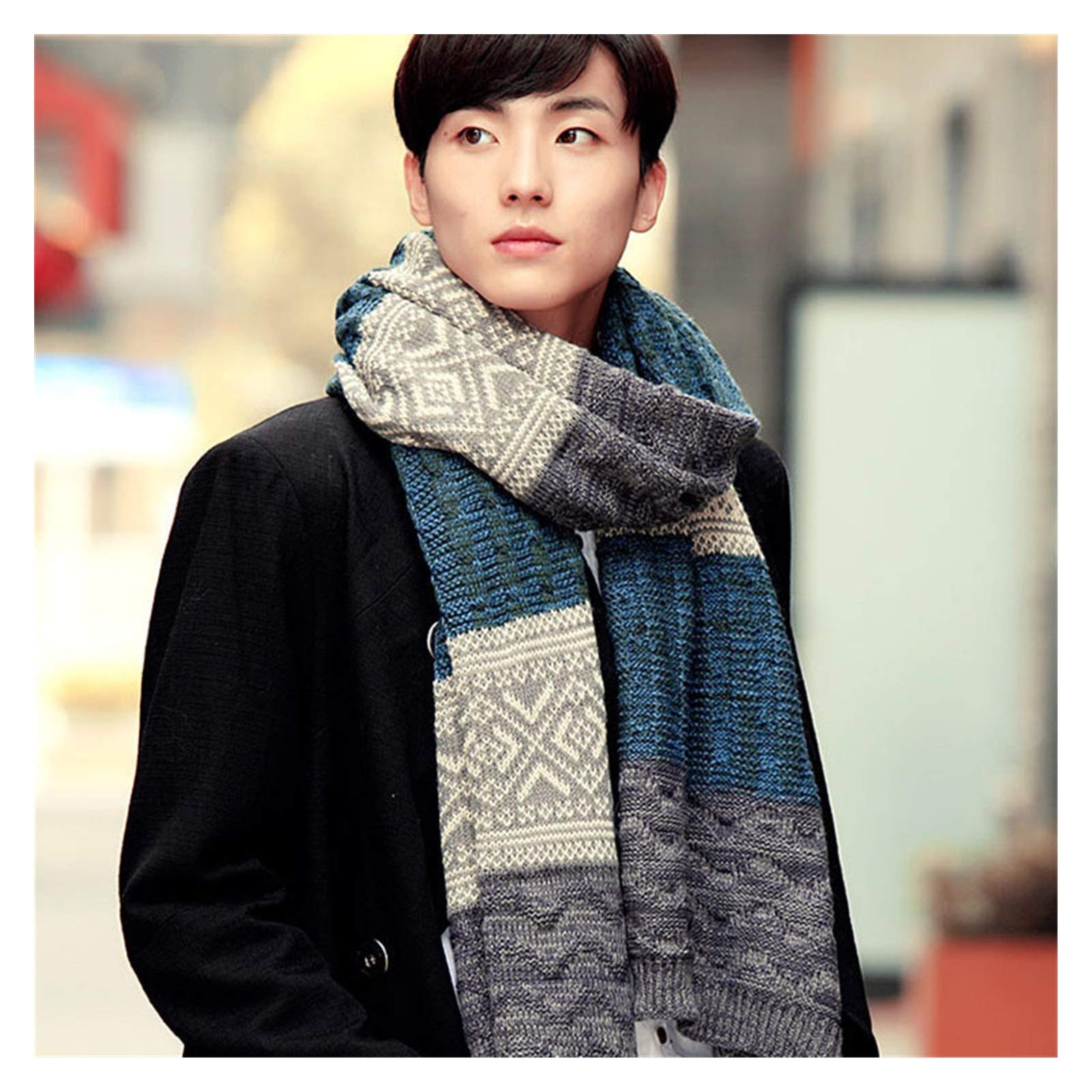 mens patchwork scarf