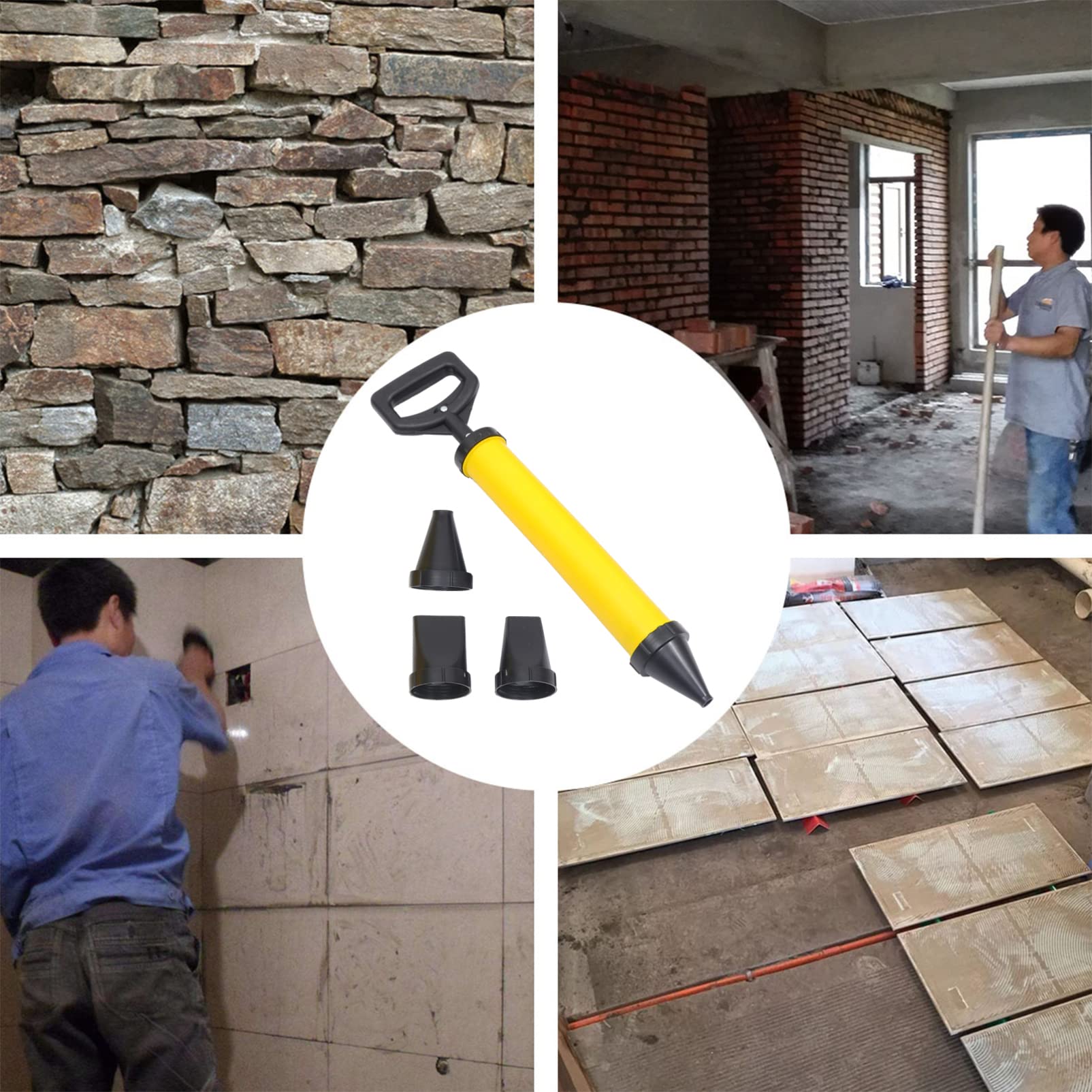 Hemobllo 1juego Aplicador De Lechada De Mango Ergonómico Herramienta De Rejuntado Para Azulejos Para Construcción y Decoración Relleno y Prevención De Filtraciones De Agua