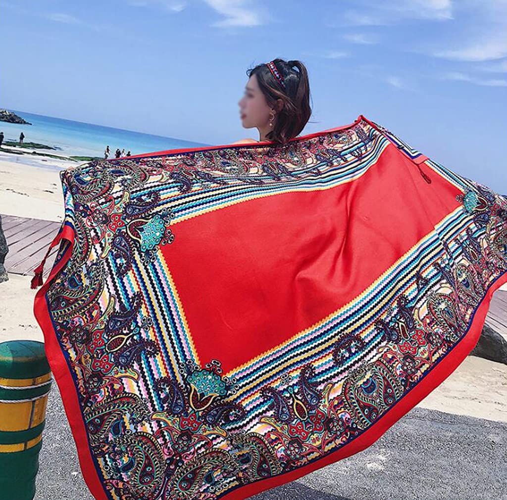 Toalla de playa para mujer y chal de algodón suave de 90x180 cm