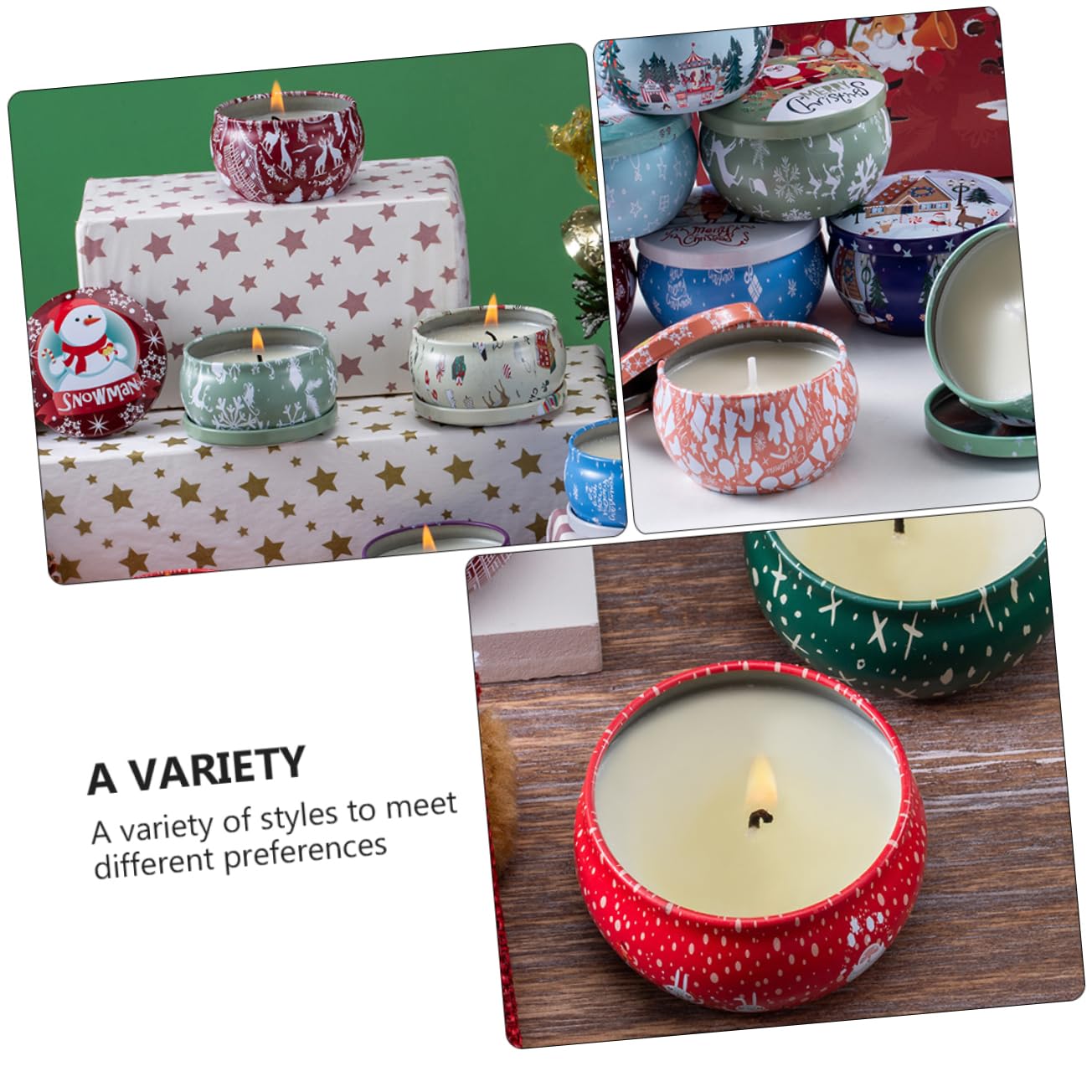 Lurrose 8stücke Weihnachtsduftkerze Aromatherapiekerze Duftwachskerze Weihnachtsduftkerze Weihnachtsschmuck Weihnachtliche Duftkerzen Geschenkidee Aromatherapie Sojawachskerzen Muster