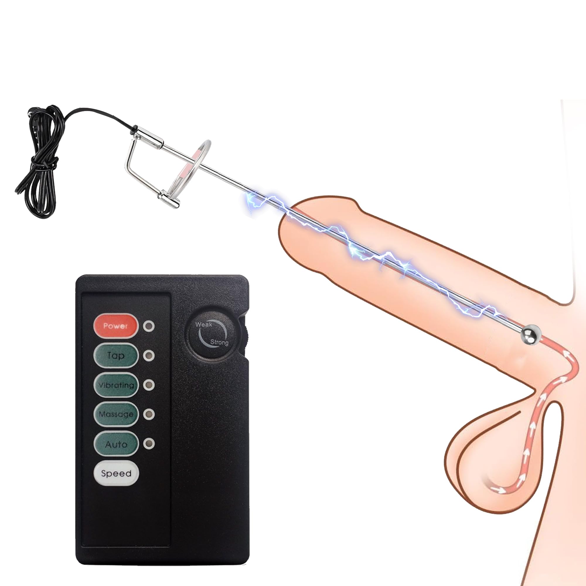 Amazon.com: Estim Sex Toys Products for Men Urethral Sound Vibrator  Electric Shock Metal Urethra Chastity Sounds Male Electro Penis Plug  Electroshock Urinary Plugs Sounding Masturbation Rod Inserting Vibrator :  Health & Household