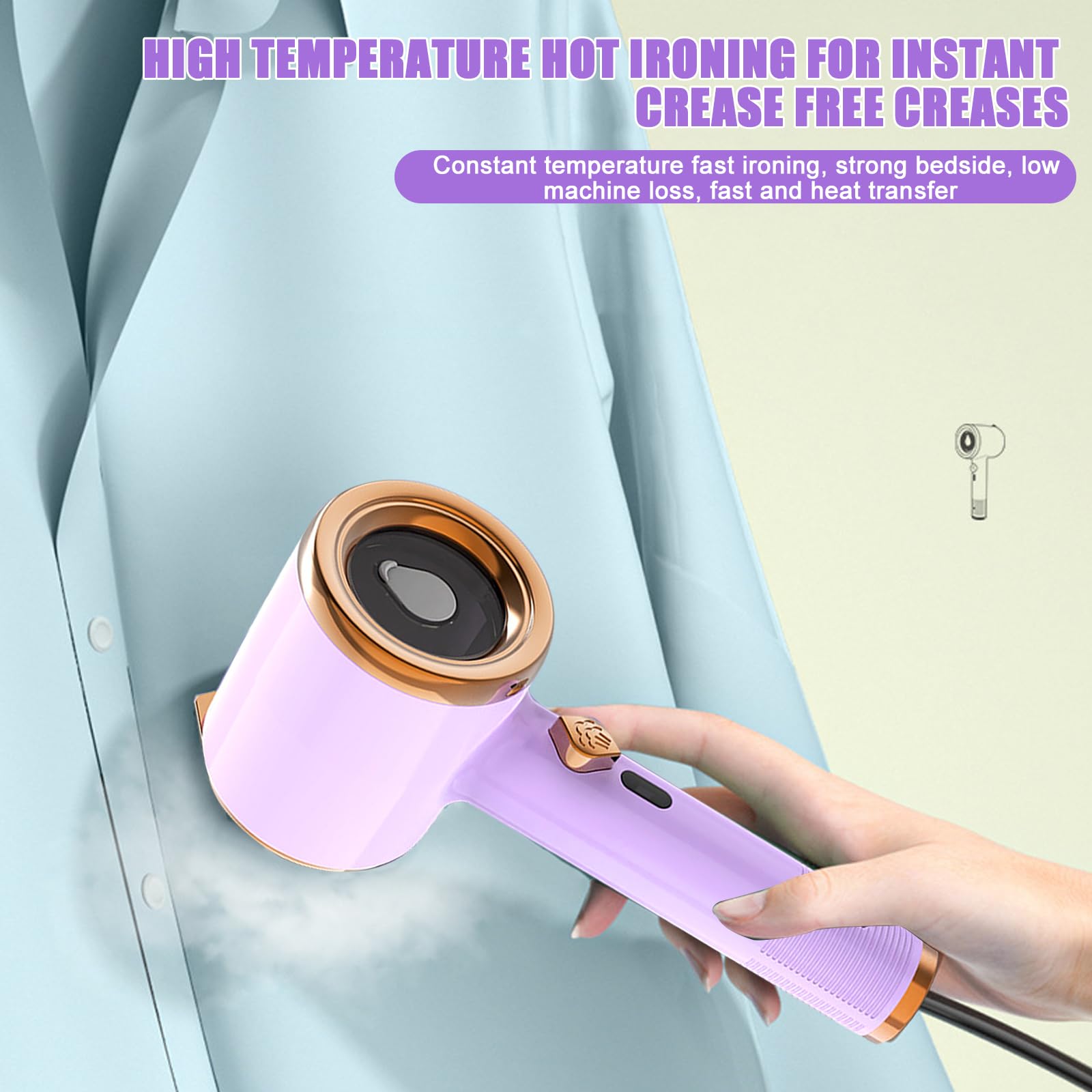 Fer à Repasser Vapeur Funmo Defroisseur Vapeur Voyage Défroisseur Vapeur à Main Fer à Repasser De Voyage Portable Réservoir Deau 50 Ml Mini Fer à Repasser Pliable Pour La Maison And Voyage
