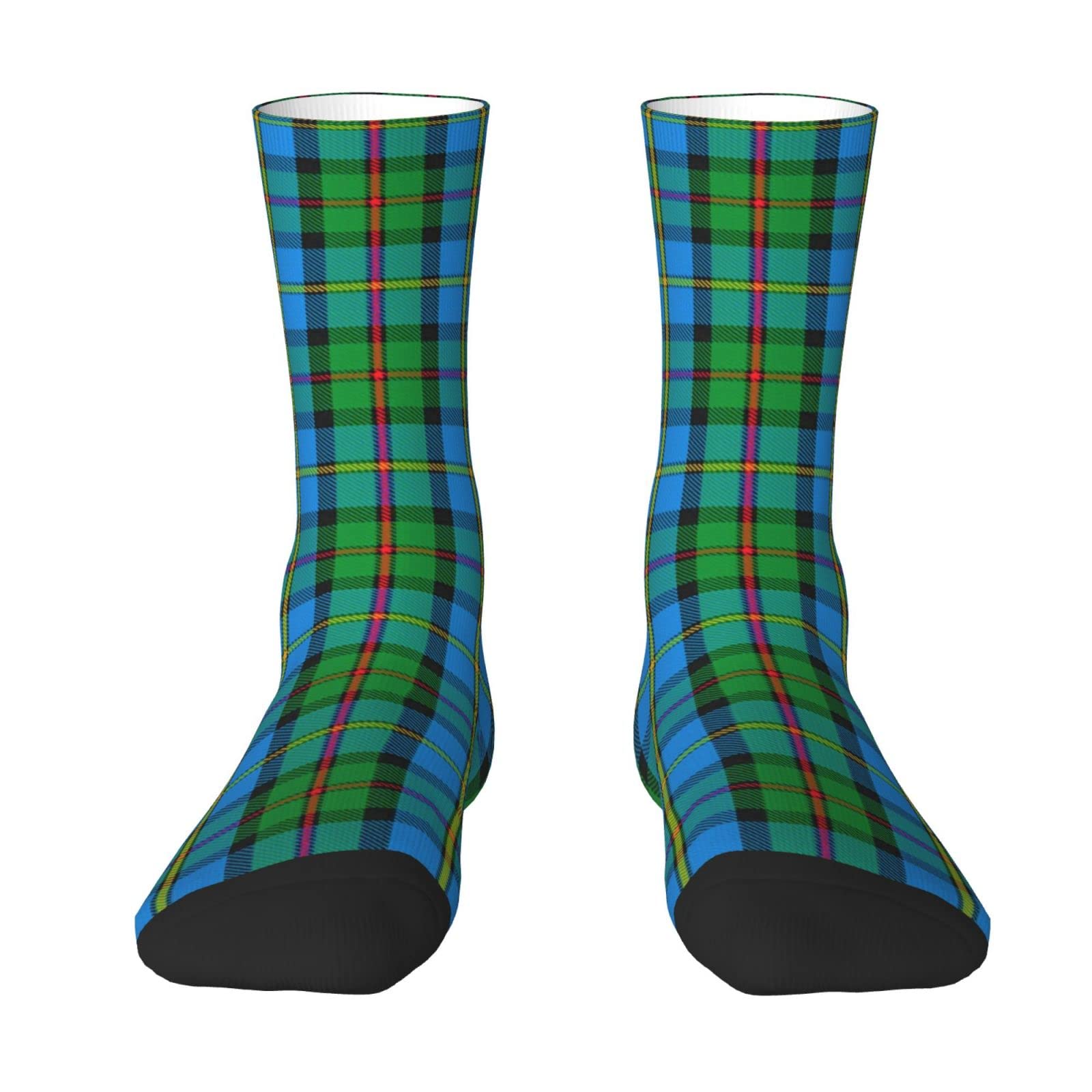 Chjdofong Unisex Scottish Clan Macleod Of Harris Tartan Plaid Crew Socks For Men Women, Athletic Socks Novelty Fashion Casual Tube Sock Sports Dress Socks