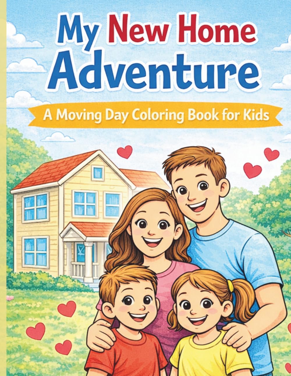My New Home Adventure: A Moving Day Coloring Book for Kids Ages 4–8: A Gentle and Fun Way to Help Kids Understand Moving, New Homes, and Big Feelings