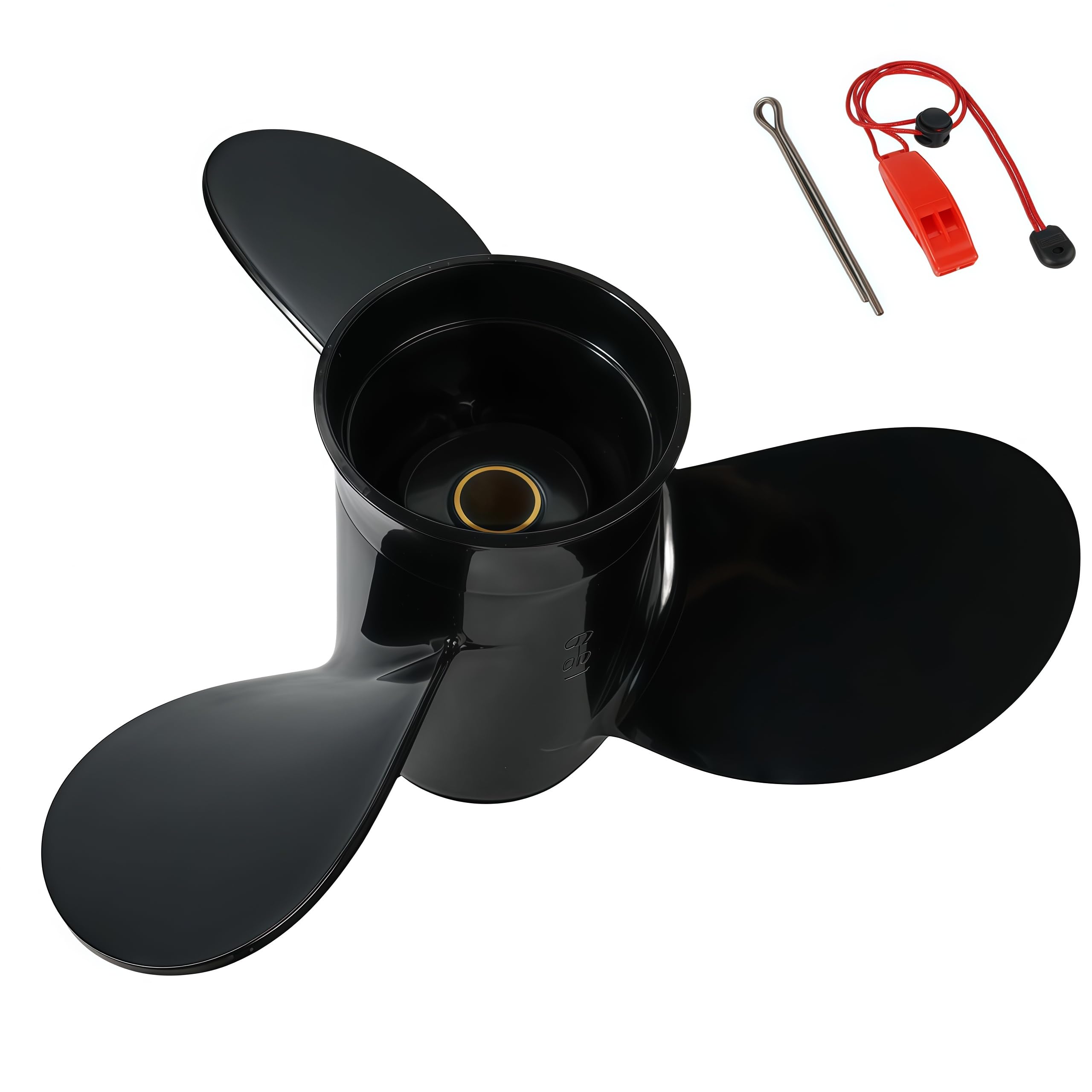 QIKIRUO 8.9x9.5 Aluminum Outboard Propeller fit Mercury Tohatsu Outboard Engine 8hp 9.9hp Propeller 12 Tooth Spline,RH — image 1