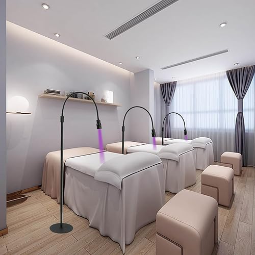 Miniatura 5 de HAICHER Luz UV para extensión de pestañas, lámpara de pestañas ajustable para artistas de pestañas, tecnología de uñas, pedal de pie LED, lámpara de