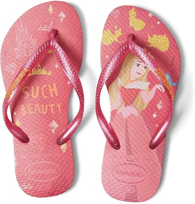 Havaianas Kids Slim Princess Sandal, Crystal Rose, 3-4Y Little Kid M US