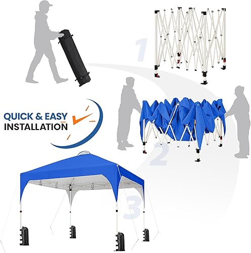 Miniatura 5 de Yaheetech Tienda de campaña desplegable de 10 x 10 pies con ventilación, tienda de campaña fácil de instalar, toldo instantáneo con bolsa con