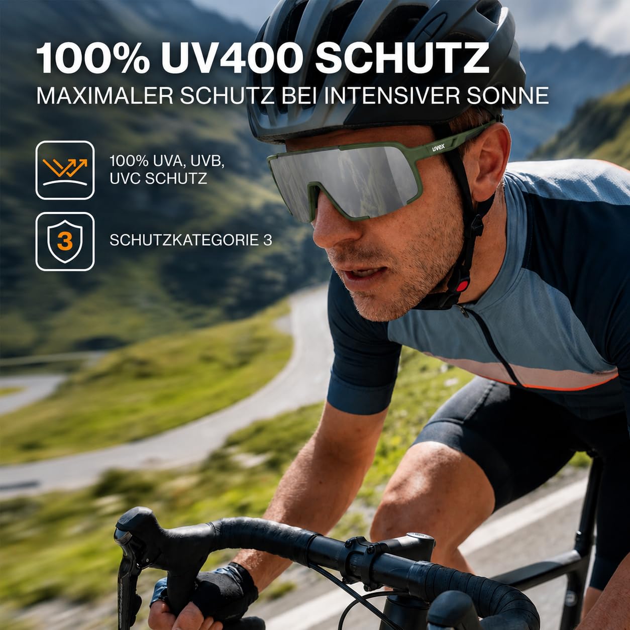 Uvex Cellon - Gafas de sol deportivas para hombre y mujer, ligeras, con lentes de espejo