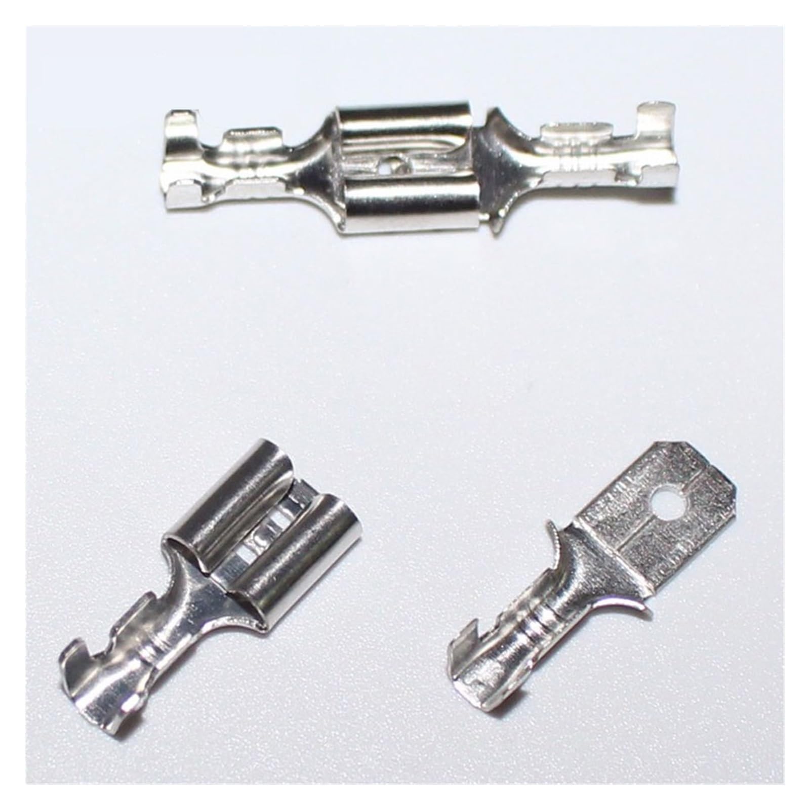 QMKADFQXF 20sets 6.3mm Crimp Terminal 6.3 mm Male Female Spade Connector for 22-16AWG Wire
