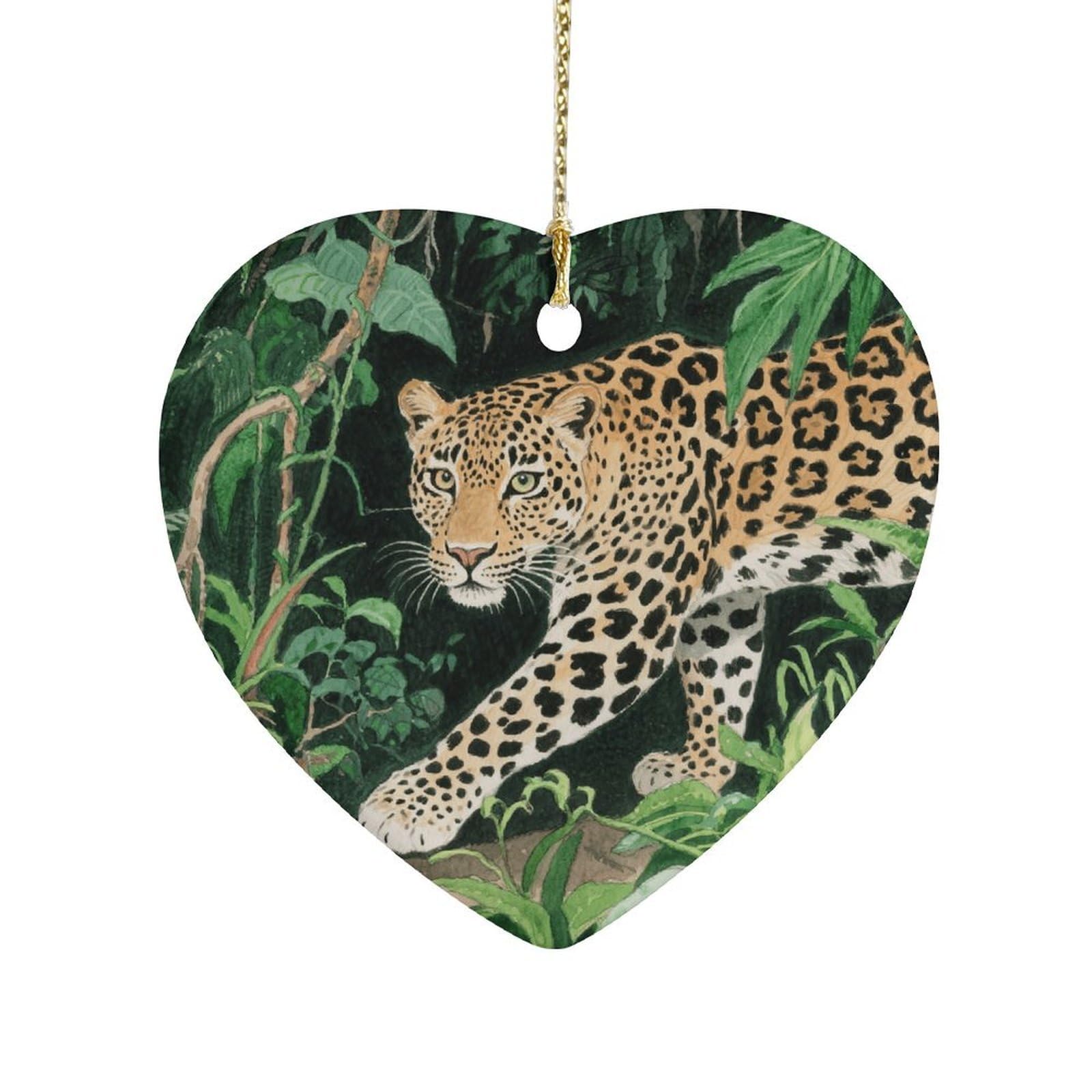 Fekiloot Style Jaguar Ceramic Ornament Home Decor Keepsake