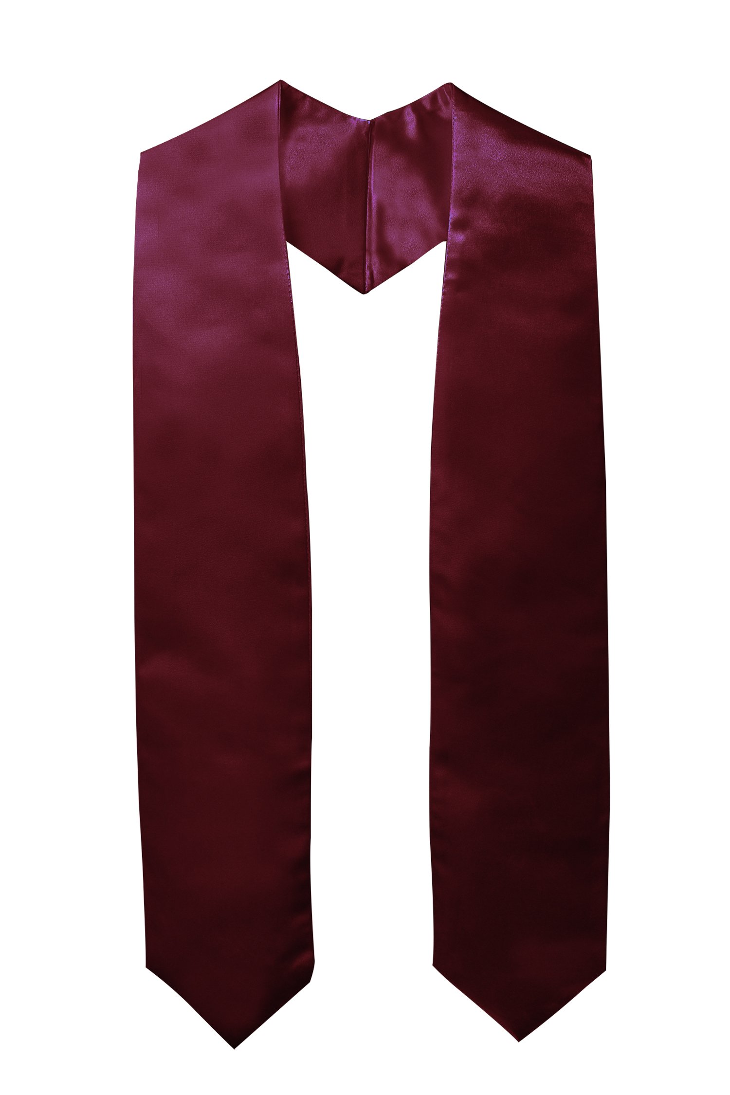 GraduationMall Unisex Adult Plain Graduation Stole Maroon