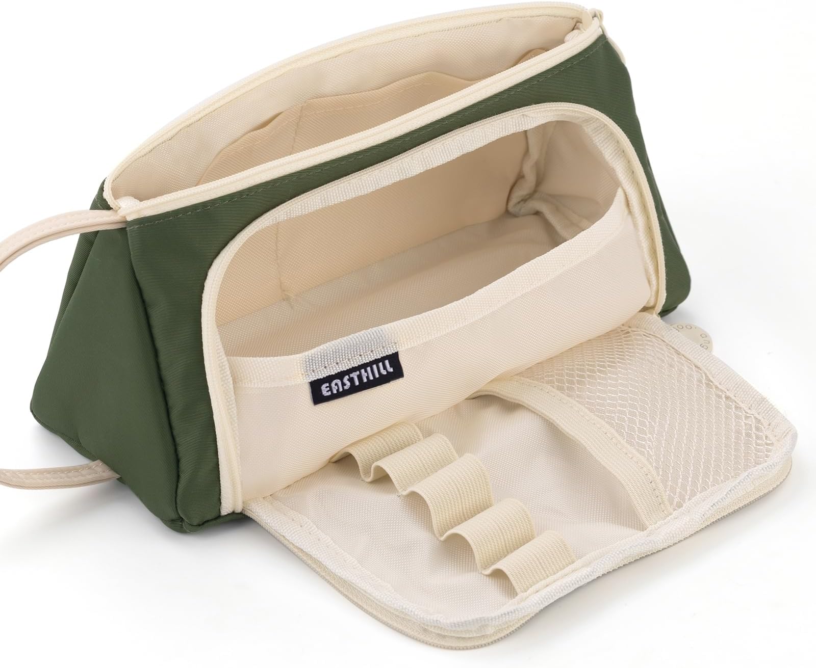 EASTHILL Pencil Case Large Capacity Pencil Pouch School Suppies Pen Case Simple Stationery College Office Organizer for Girls Adults-Deep Green