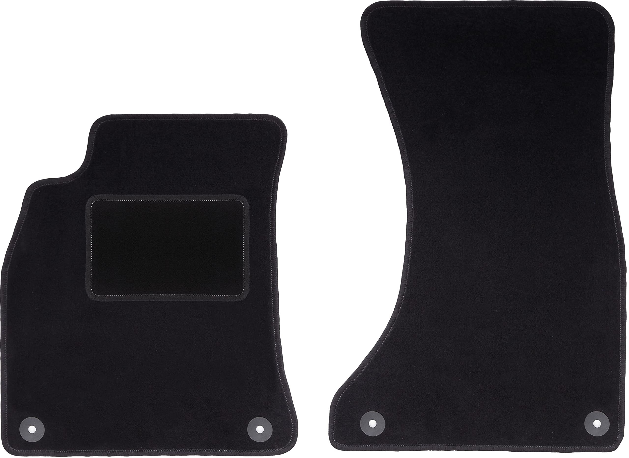 Tappetini Gomma Posteriori Su Misura Per Audi A4 B8 (2007-2015) - Set 2 Pezzi Per Berlina, Station Wagon, Avant, Allroad - Antiscivolo, Facili Da Pulire, Colore Nero