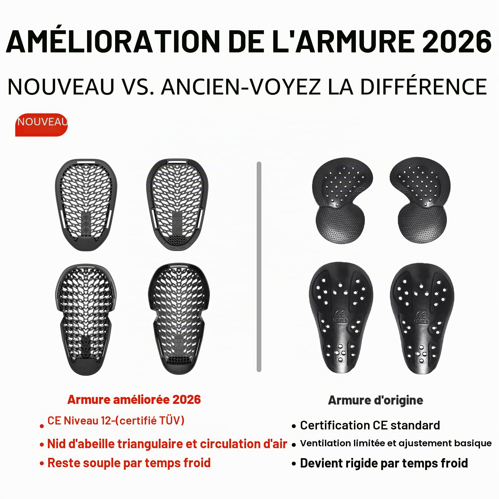 CTBQiTom Pantalons de Moto pour Hommes avec Doublure de Protection en aramide Pantalon de Moto avec Armure CE Amovible