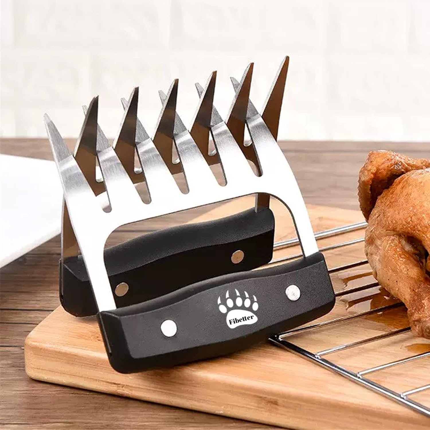 Fibetter Meat Claws PP & Metal, Food-Grade Barbecue Shredder Claw Cut Meats Paw 4pcs for Smoker, Slow Cooker, Outdoor Grill : Patio, Lawn & Garden