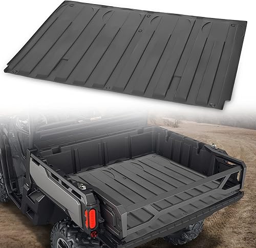 Miniatura 9 de KEMIMOTO Tapete de goma UTV para cama de carga compatible con Can-Am Defender HD5 HD7 HD8 HD9 HD10 MAX 2016-2024 TPE alfombrillas de suelo para cama