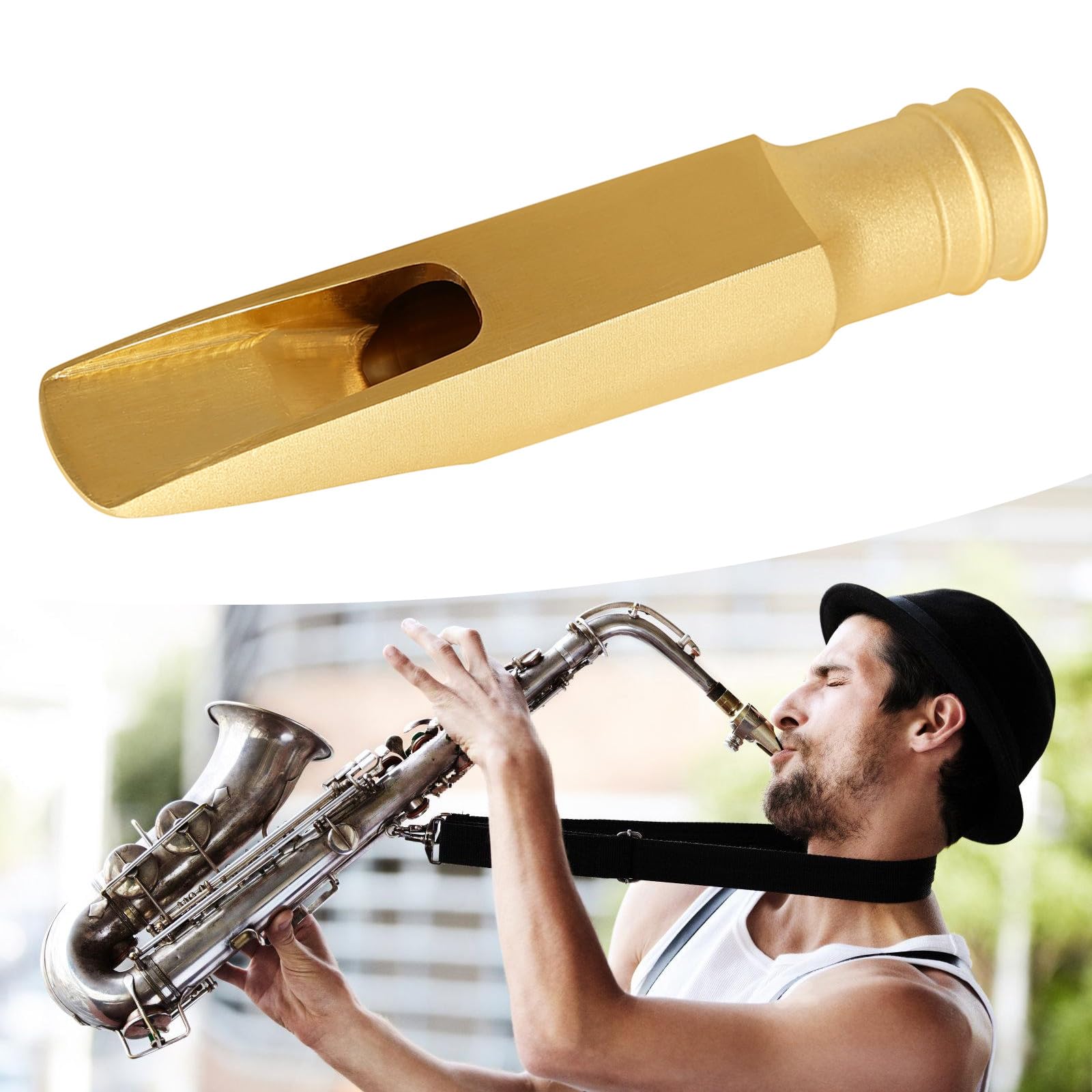 B per sassofono tenore in metallo che offre un tono chiaro e longevità per l ' uso quotidiano per sax tenore B in ottone