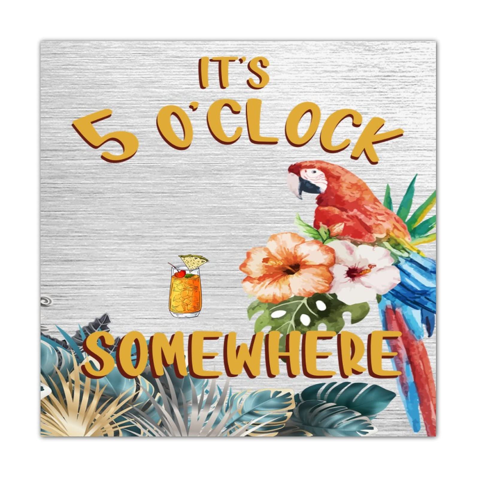 Panneau en bois It's 5 O'Clock Somewhere : cadeau crémaillère idéal - 8
