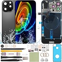 Vista 24 de Funda trasera de repuesto compatible con iPhone 11 de 6.1 pulgadas + herramientas profesionales (negro)