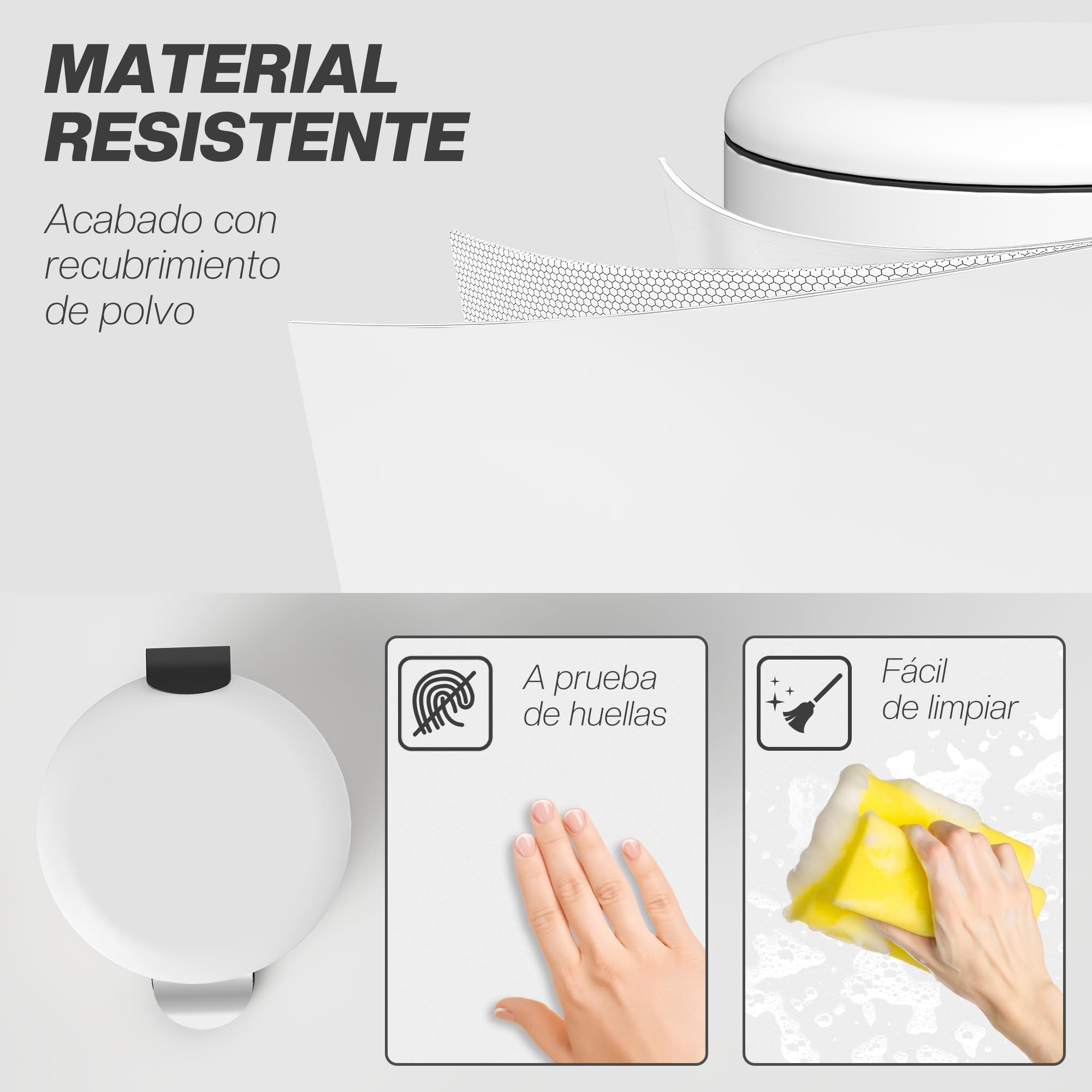 HOMCOM Cubo de Basura para Cocina 30L Papelera de Cocina con Pedal Tapa de Cierre Suave y Cubo Extraíble para Dormitorio Oficina Estudio Salón Crema