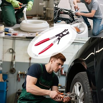 Clamping Pliers for Clamps, Straight Design for Car Hoses, Removal Tool for Vehicle Repair on Tanks, Air Filters, Coolers